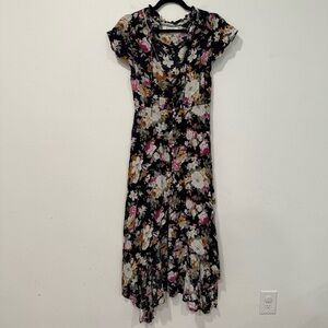 Auguste Floral Button Front Hi Low Maxi Dress 2